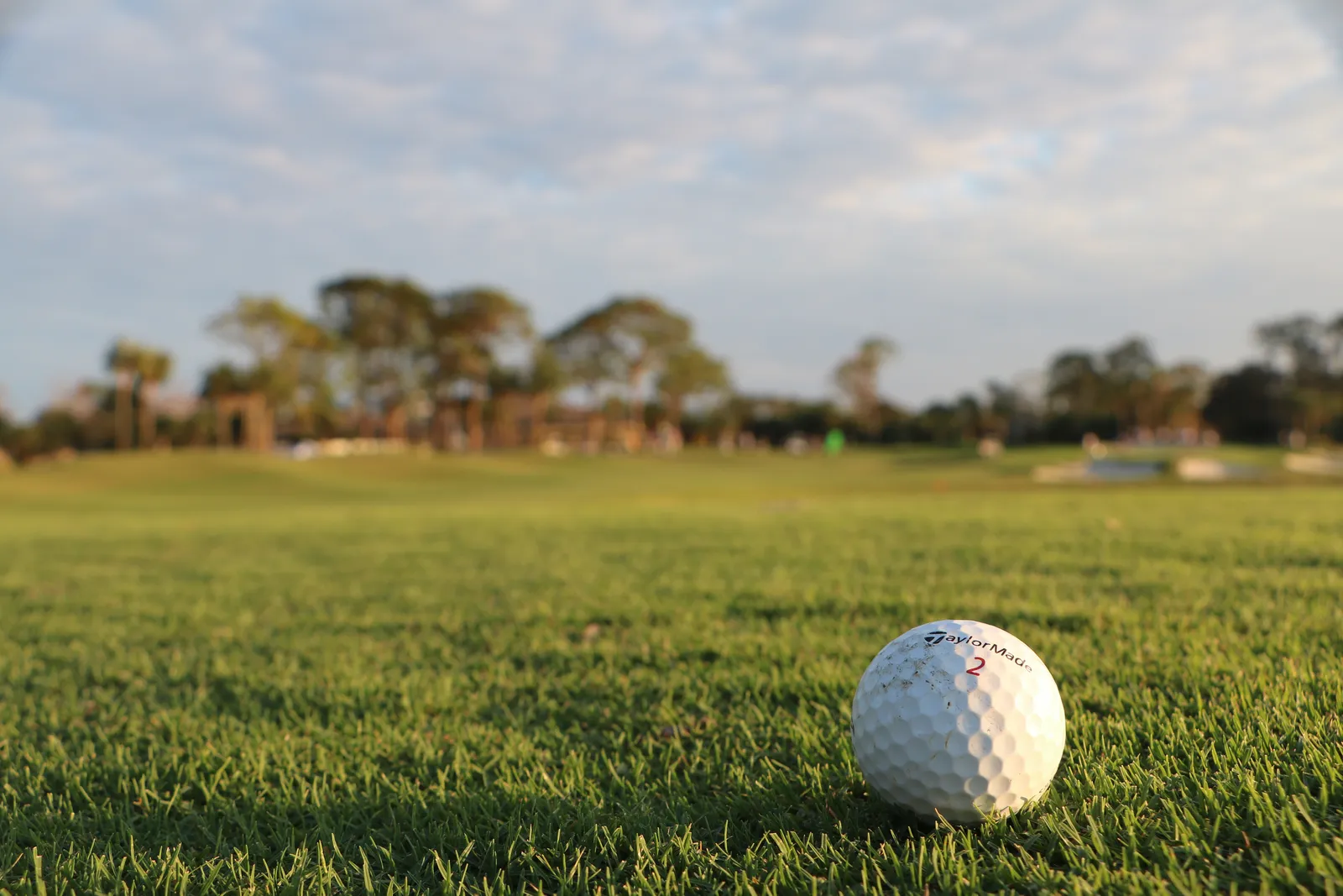 Golf ball on a Scottish course — ScotTransfers private golf transfers across Scotland